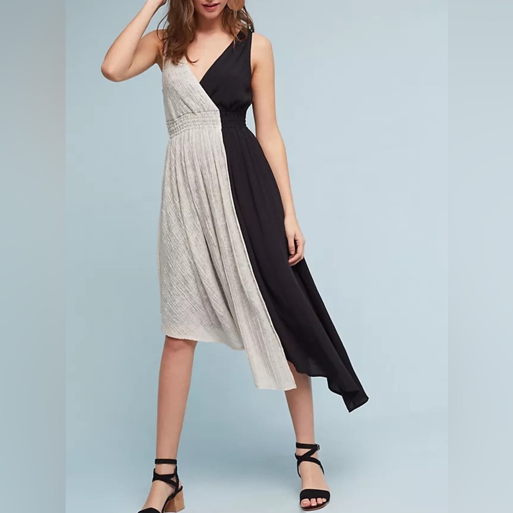 Anthropologie Elisabel Asymmetrical Midi Dress By Maeve - Size XS